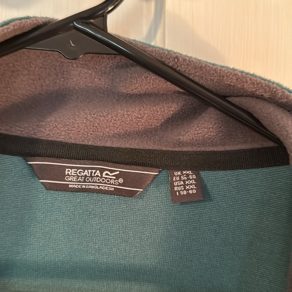 Men's Regatta Great Outdoors Hunter Green Long Sleeve 1/4 Zip Fleece; size XXL - Picture 4 of 5